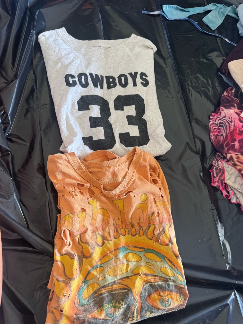 Kids Orange Graphic Distressed Tee - Unbranded